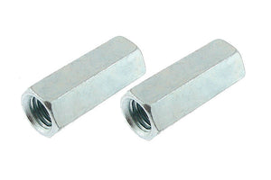2 Pack 7/16-14 x 1-3/4" Long Hex Coupling Nut with Zinc Plate NCU007C000STLZN