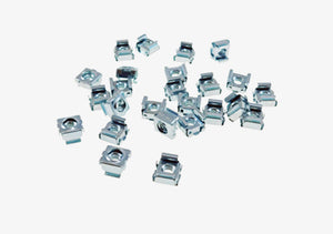 25 Pack 1/4-20 Self-Retaining Cage Nuts - 3/8" Panel Hole Size     BFC7988-1420