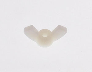 50 Pack 6-32 Nylon Wing Nuts - Off White(Natural Nylon Finish)   NWN-632-W