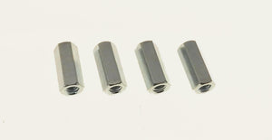 4 Pack 10-32 X 3/4" Long Hex Coupling Nut with Zinc Plate 64827074
