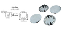 Load image into Gallery viewer, (4 PACK) Nickel Plated Metal / Steel Hole Plugs sizes from 1/8" to 2"