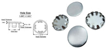 Load image into Gallery viewer, (4 PACK) Nickel Plated Metal / Steel Hole Plugs sizes from 1/8" to 2"