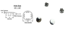 Load image into Gallery viewer, (4 PACK) Nickel Plated Metal / Steel Hole Plugs sizes from 1/8" to 2"