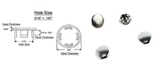Load image into Gallery viewer, (4 PACK) Nickel Plated Metal / Steel Hole Plugs sizes from 1/8" to 2"