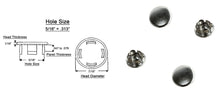 Load image into Gallery viewer, (4 PACK) Nickel Plated Metal / Steel Hole Plugs sizes from 1/8" to 2"