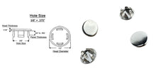 Load image into Gallery viewer, (4 PACK) Nickel Plated Metal / Steel Hole Plugs sizes from 1/8" to 2"