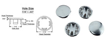 Load image into Gallery viewer, (4 PACK) Nickel Plated Metal / Steel Hole Plugs sizes from 1/8" to 2"