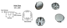 Load image into Gallery viewer, (4 PACK) Nickel Plated Metal / Steel Hole Plugs sizes from 1/8" to 2"