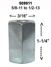 Load image into Gallery viewer, Reducer Coupling Nut - Zinc Plated Steel Ideal for Threaded Rods &amp; Studs