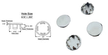 Load image into Gallery viewer, (4 PACK) Nickel Plated Metal / Steel Hole Plugs sizes from 1/8" to 2"