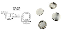 Load image into Gallery viewer, (4 PACK) Nickel Plated Metal / Steel Hole Plugs sizes from 1/8" to 2"