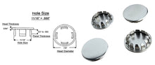 Load image into Gallery viewer, (4 PACK) Nickel Plated Metal / Steel Hole Plugs sizes from 1/8" to 2"