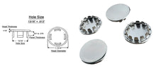 Load image into Gallery viewer, (4 PACK) Nickel Plated Metal / Steel Hole Plugs sizes from 1/8" to 2"