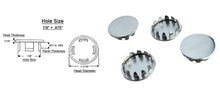 Load image into Gallery viewer, (4 PACK) Nickel Plated Metal / Steel Hole Plugs sizes from 1/8" to 2"