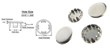 Load image into Gallery viewer, (4 PACK) Nickel Plated Metal / Steel Hole Plugs sizes from 1/8" to 2"