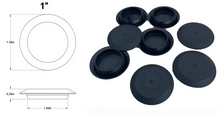 Load image into Gallery viewer, 8 Pack Flexible Black Plastic Hole Plugs 1/4" to 1"