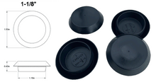 Load image into Gallery viewer, 4 Pack Flexible Black Plastic Hole Plugs 1-3/32" to 4"