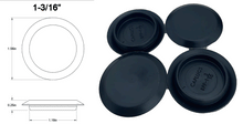Load image into Gallery viewer, 4 Pack Flexible Black Plastic Hole Plugs 1-3/32" to 4"