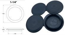 Load image into Gallery viewer, 4 Pack Flexible Black Plastic Hole Plugs 1-3/32" to 4"