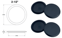Load image into Gallery viewer, 4 Pack Flexible Black Plastic Hole Plugs 1-3/32" to 4"