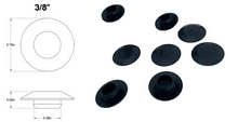 Load image into Gallery viewer, 8 Pack Flexible Black Plastic Hole Plugs 1/4" to 1"