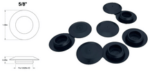 Load image into Gallery viewer, 8 Pack Flexible Black Plastic Hole Plugs 1/4" to 1"
