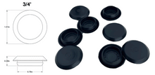 Load image into Gallery viewer, 8 Pack Flexible Black Plastic Hole Plugs 1/4" to 1"