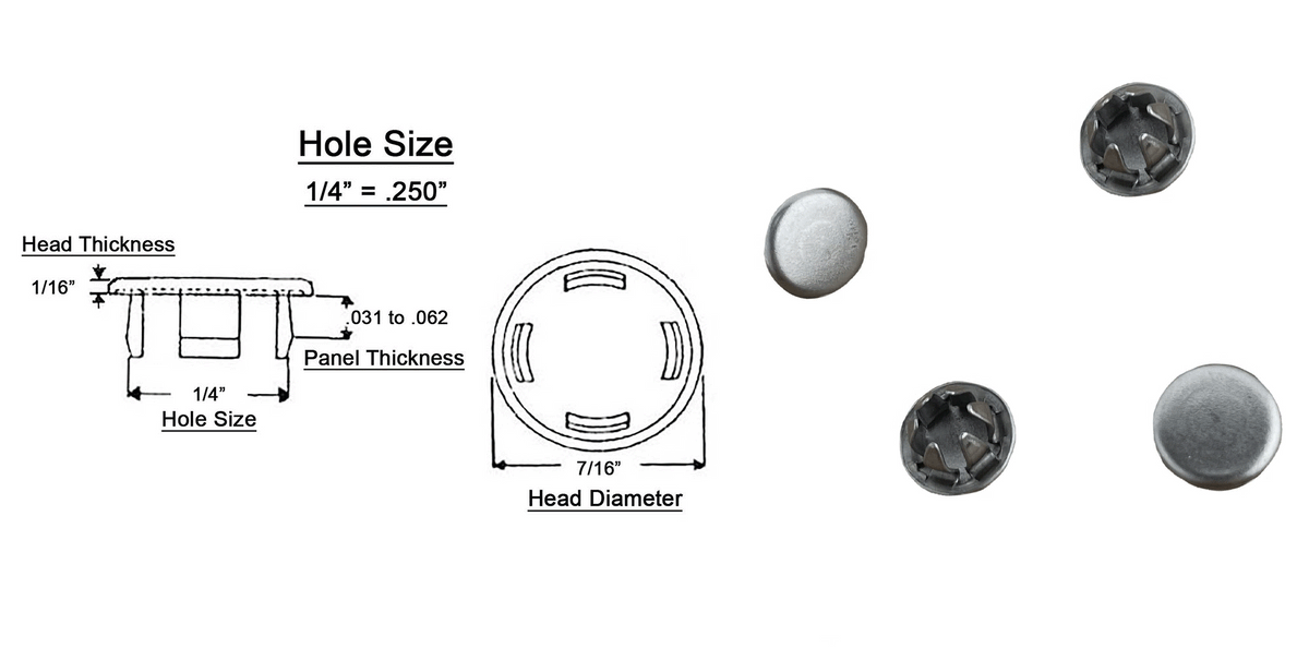 (4 PACK) Plain Steel Metal Hole Plugs – usindustrialfasteners.com