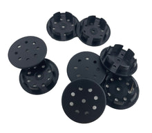 Load image into Gallery viewer, 8 Pack Plastic Vented Hole Plugs, Available in Black or Natural (Off White) sizes 7/8&quot; and 1&quot;