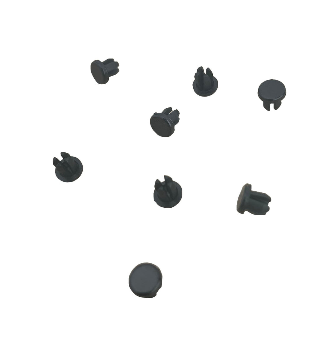 8 Pack Plastic Hole Plugs, Available in Black or Natural (Off White) and Sizes From 1/8