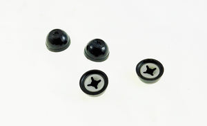 4 Pack .187"(3/16") Black Palnut 2-Piece Decorative Push-On Cap 137014000