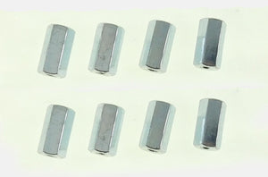 8 Pack 8-32 X 5/8" Long Hex Coupling Nut with Zinc Plate 547600