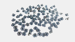 100 Pack 10-32 T-nuts 5/16" Barrel Zinc Plate 1/4" Hole     3#10F005