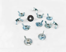 Load image into Gallery viewer, 12 Pack 1/4-20 Zinc Plated Steel Forged Washer Base Wing Nuts  BF 232521-N