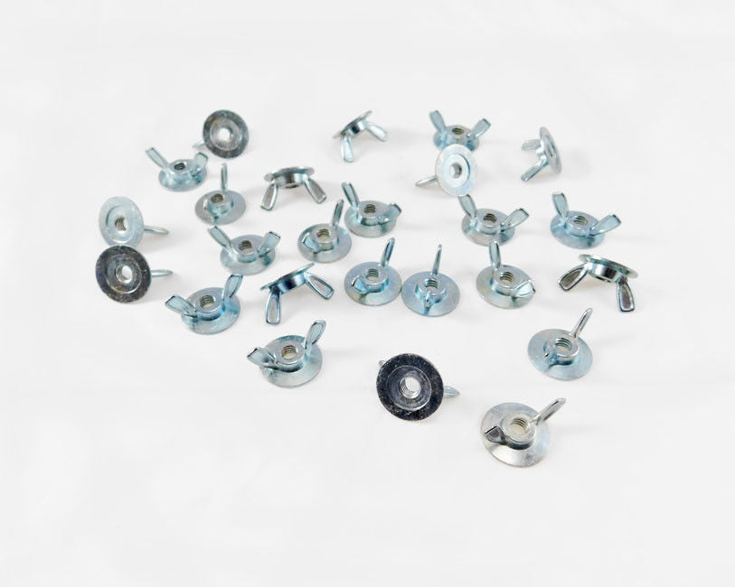 25 Pack 1/4-20 Zinc Plated Steel Forged Washer Base Wing Nuts BF 232521-N