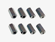 Load image into Gallery viewer, 8 Pack 3/8-16 to 1/4-20 x 1&quot; Long Reducer Coupling Nut with Zinc Plate 509899