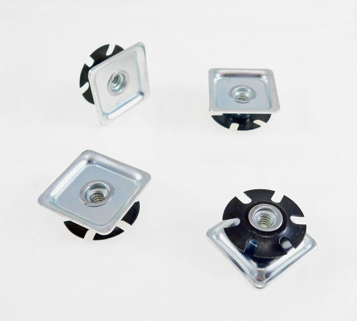 4 Pack Threaded Star Type 1-1/4(OD) Square Tubing Insert 1/4-20 Thread ...