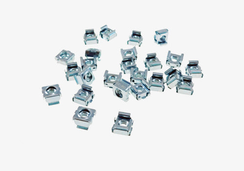 25 Pack 1/4-20 Self-Retaining Cage Nuts - 3/8