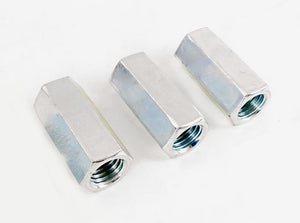3 Pack 3/4-10, 2-1/4" Long Hex Coupling Nut with Zinc Plate NCUP012C000STLZN