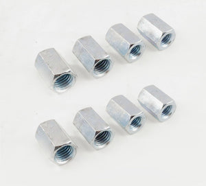 8 Pack 5/8-11 to 1/2-13 x 1 1/4" Long Reducer Coupling Nut - Zinc Plate 509911
