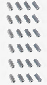 24 Pack 10-24 X 3/4" Long Hex Coupling Nut with Zinc Plate NCUP#10C000STLZN