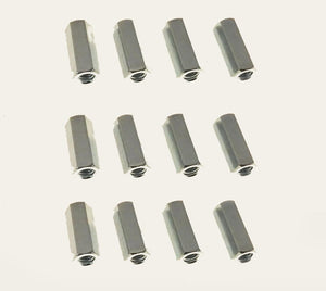 12 Pack 10-32 X 3/4" Long Hex Coupling Nut with Zinc Plate 64827074