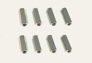 8 Pack 10-32 X 3/4" Long Hex Coupling Nut with Zinc Plate 64827074