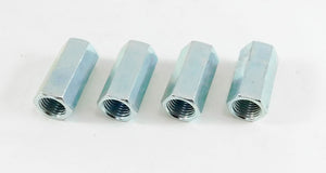 4 Pack 7/16-20 X 1-1/4" Long Fine Thread Hex Coupling Nut with Zinc Plate