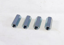 Load image into Gallery viewer, 4 Pack 1/4-28 X 7/8&quot; Long Fine Thread Hex Coupling Nut with Zinc Plate