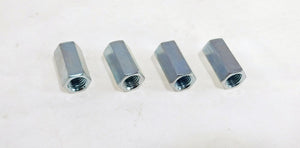 4 Pack 5/16-24 X 7/8" Long Fine Thread Hex Coupling Nut with Zinc Plate