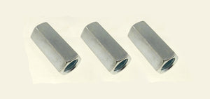 3 Pack 7/8-9, 2-1/2" Long Hex Coupling Nut with Zinc Plate NT132-8152