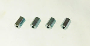 4 Pack 6-32 X 1/2" Long Hex Coupling Nut with Zinc Plate RC63212